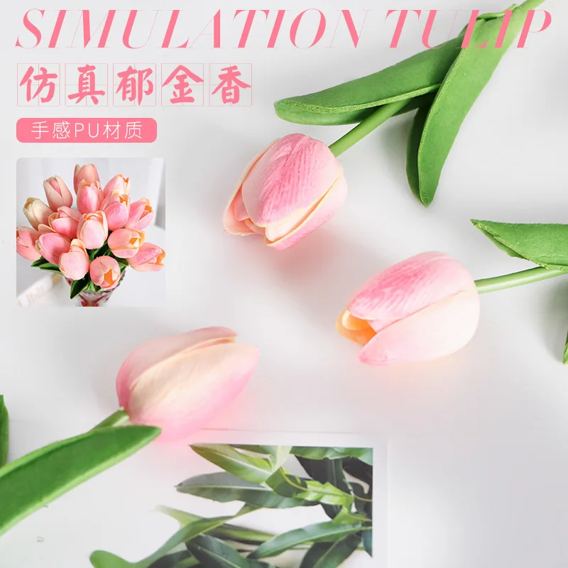 10 Kos Umetno Cvetje Tulipani Calla Lily Sklop Simulacije PU Ponaredek Cvet Poročno Dekoracijo Stranko Novo Leto Hotelu Doma Dekor