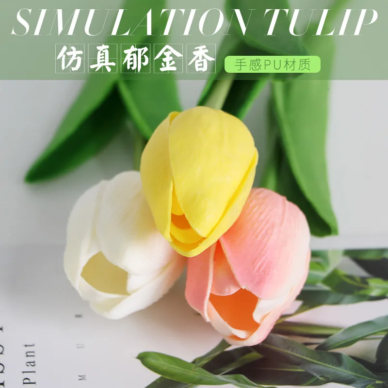 10 Kos Umetno Cvetje Tulipani Calla Lily Sklop Simulacije PU Ponaredek Cvet Poročno Dekoracijo Stranko Novo Leto Hotelu Doma Dekor