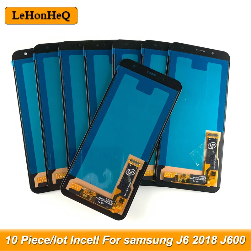 10 Kos/veliko J600 Zaslon Za Samsung Galaxy J6 2018 J600 LCD zaslon Za samsung J600F J600 LCD-Zaslon, Zaslon na Dotik, Računalnike skupščine