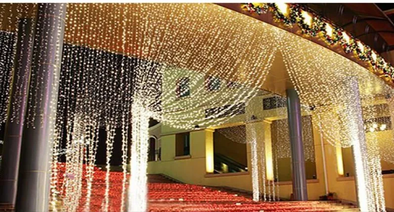 10 M*8M Zavese Led Luči, Božični Okrasek luči Flash Obarvan Pravljično Poroko Dekor Barvo 9
