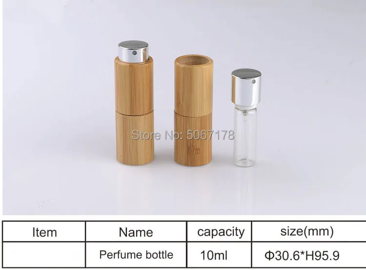 10 ml Ustvarjalne Rotacijski Bambusa Vžigalnike Parfum Spray Steklenico Prazno Kozmetični Posode Stekleničke Parfuma 10/30pcs