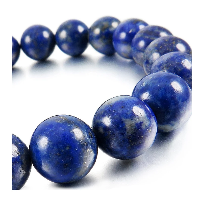 10 mm Hlačnice Povezavo Zapestje Modra Lapis Lazuli Kamen Buda Molitev Kroglice Ženska ali Moški