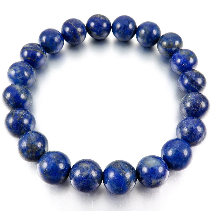 10 mm Hlačnice Povezavo Zapestje Modra Lapis Lazuli Kamen Buda Molitev Kroglice Ženska ali Moški