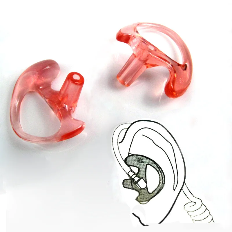10 Par(20pcs) Silikonski Mehko Earmold Čepkov za dvosmerni Radijski Akustični Zraka Cev Slušalke Slušalke