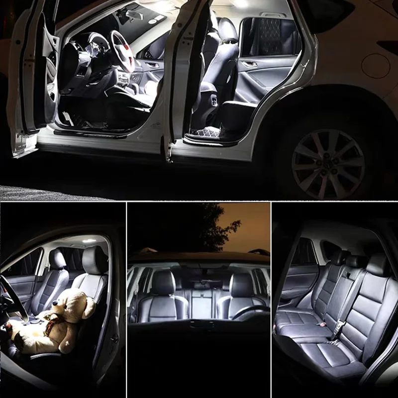10 Žarnice Bele LED Avto Zemljevid Dome Luč Notranjost Kit Primerni Za Mazda CX-5 2013-2017 2018 2019 CX5 Trunk Strop registrske Tablice Lučka