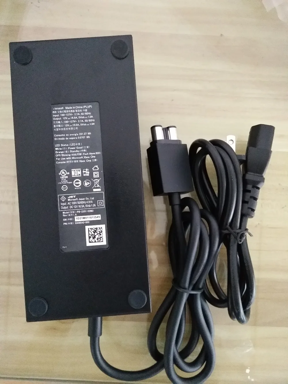 100-127v 200-240 V Originalni napajalnik za xboxone xbox enega Napajanja z EU /ZDA Kabel