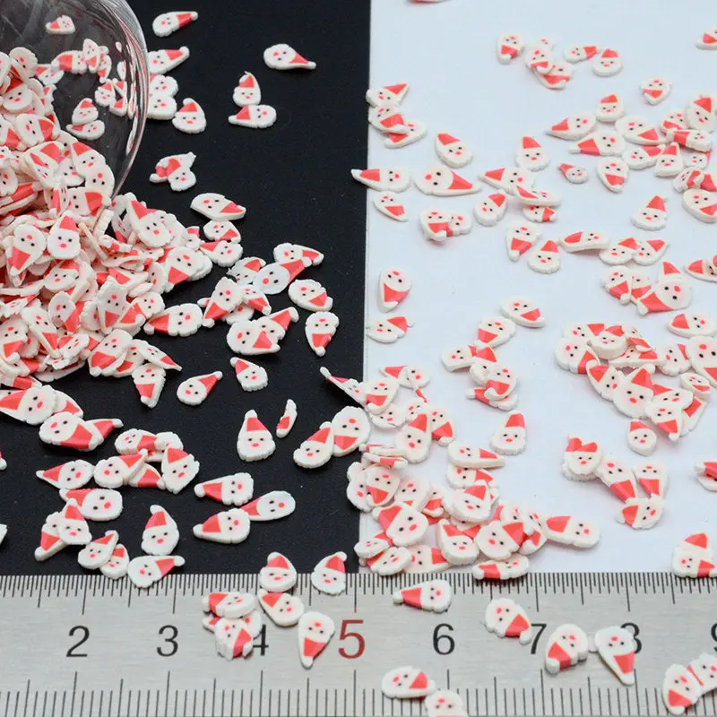 100 g/veliko Polimerne Gline Božič Santa Mrvicami Lep konfeti za Obrti, Izdelava, DIY