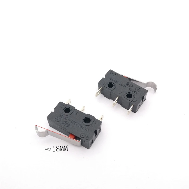 100 Kos Mini Mikro Stikalo 3pins 5A 125~ 250V 10T85 SPDT Snap Dejanje