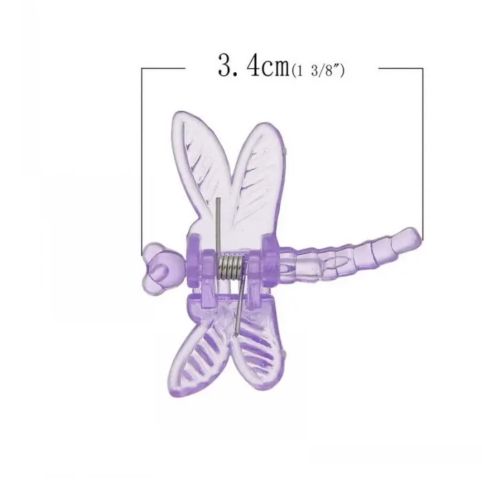 100 Kos Plastike Lase Nevihte Posnetke Dragonfly Mešane Barve čarobne gumbe Za Dekle Otrok 3.6 cm x 3.4 cm