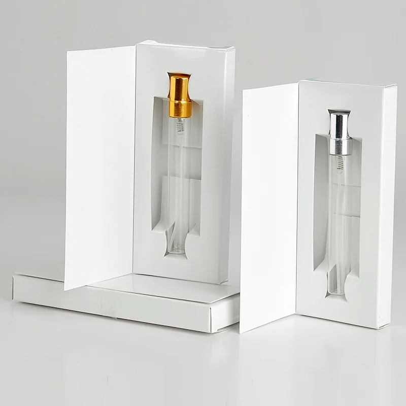 100 Kosov/Veliko 5ML Prilagodljiv Papirja Škatle In Steklene Stekleničke Parfuma Z Razpršilo Prazno Parfum Embalaža po MERI LOGO za darilo