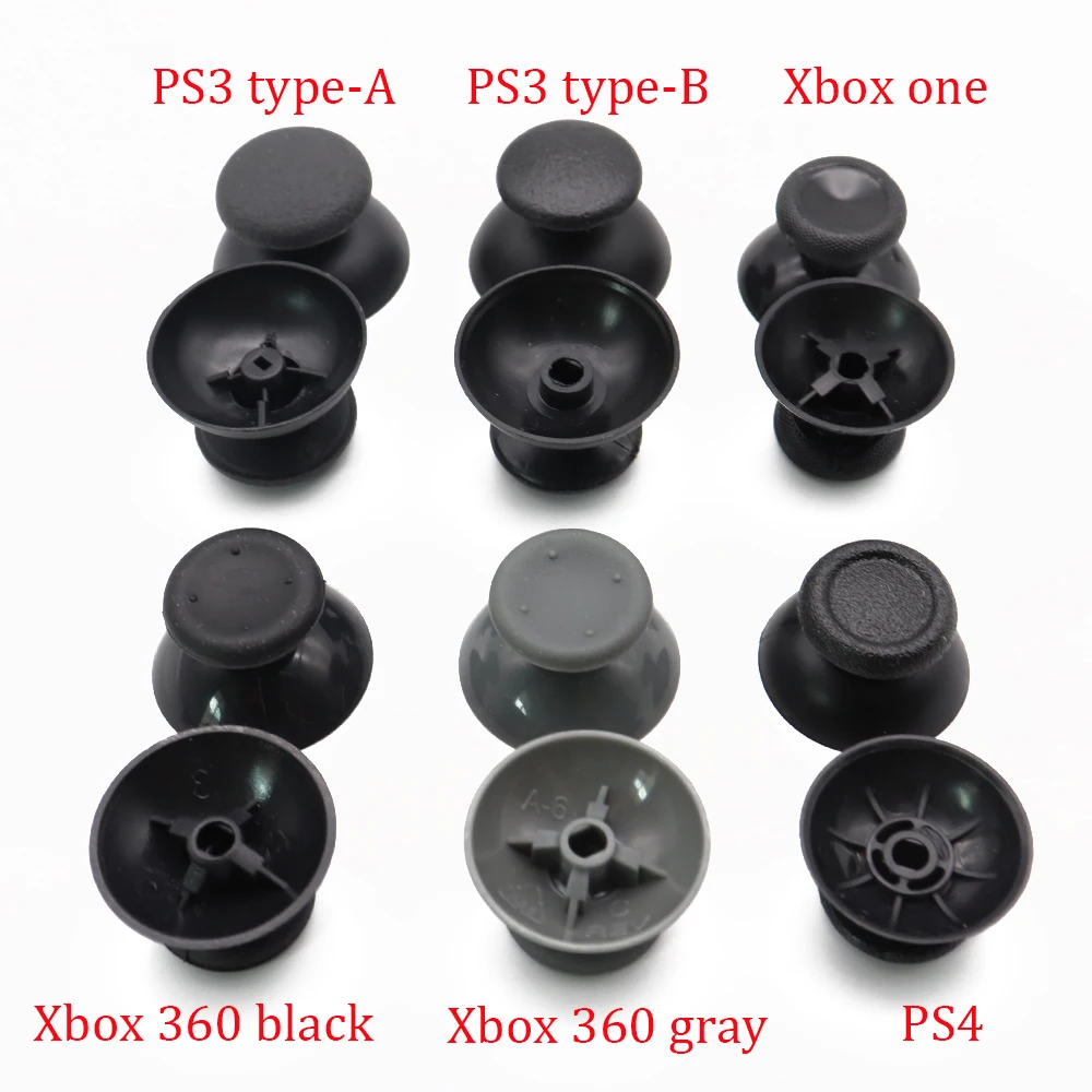 100 KOSOV Črna Siva Analogna Palica Skp Za PlayStation 4 PS4 Pro Slim Krmilnik nazobčenje Kritje za XBOX 360 ENO Palčko