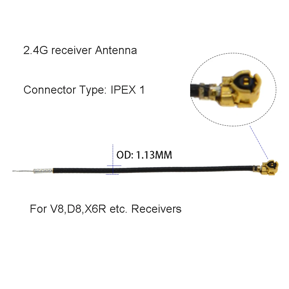 100 kozarcev 2.4 G Antena IPEX Kabel IPEX4 / IPEX1 Sprejemnik Antena XM XM Plus R-XSR RXSR združljiv Za RC Multirotor FPV Quadcopter