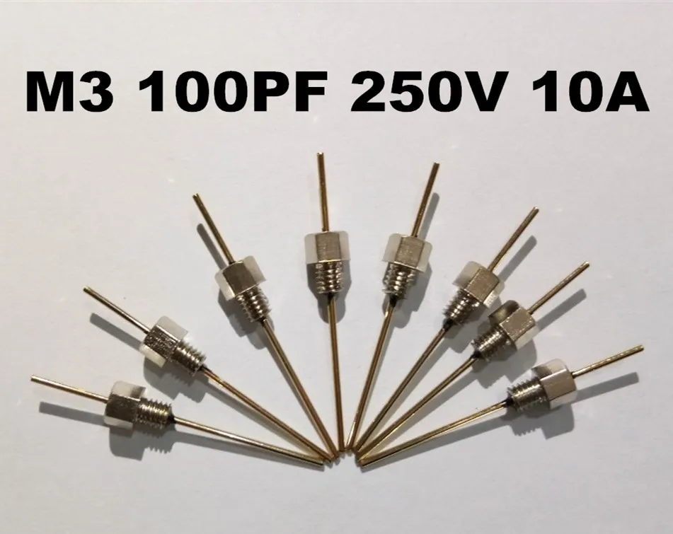 (100 KOZARCEV) Emi filter kondenzator feedthrough kondenzatorji serije M3/100PF/250VDC/10A