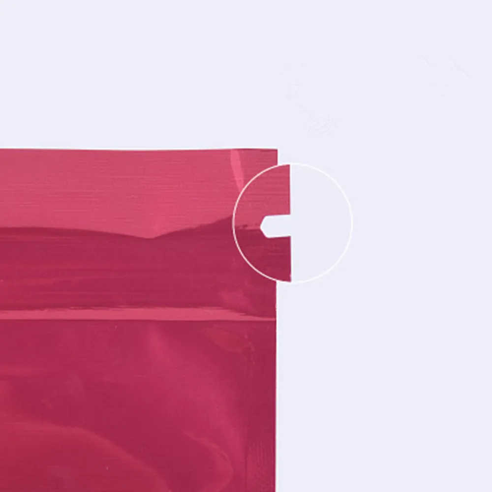 100 kozarcev Gladke Rdeče Aluminijasto Folijo Zip Lock Embalaža Vrečko Reclosable Zadrgo Mylar Prigrizek na Drobno Obrt Skladiščenje Pakiranje Mošnje