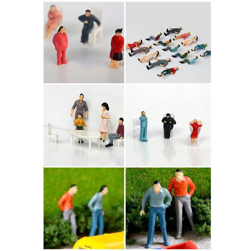100 KOZARCEV Ljudi Figurice Ustvarjalne 1:50 Drobne Ljudje Številke Za Miniaturne Prizorov Naključno Slog Doma Dekor