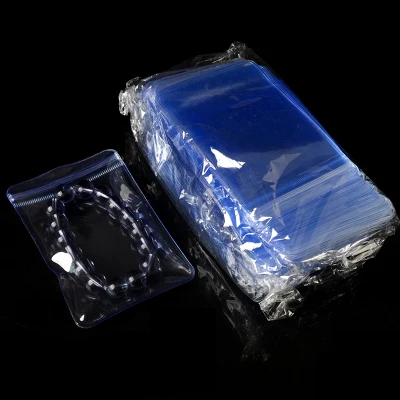 100 kozarcev Plastične Nakit Ziplock Vrečko Debele Plastične PVC Anti-oksidacija Obroči Kroglice Pearl Pakiranje Vrečko, vrečko za Shranjevanje