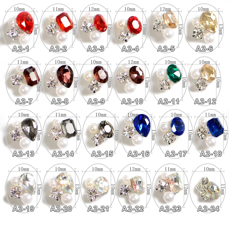 100 KOZARCEV Strokovno Nail Art Okras 3D Shinning Pearl Diamond+Lita Bleščice Čare Strass Nohtov Nakit Dcoratie Y456546