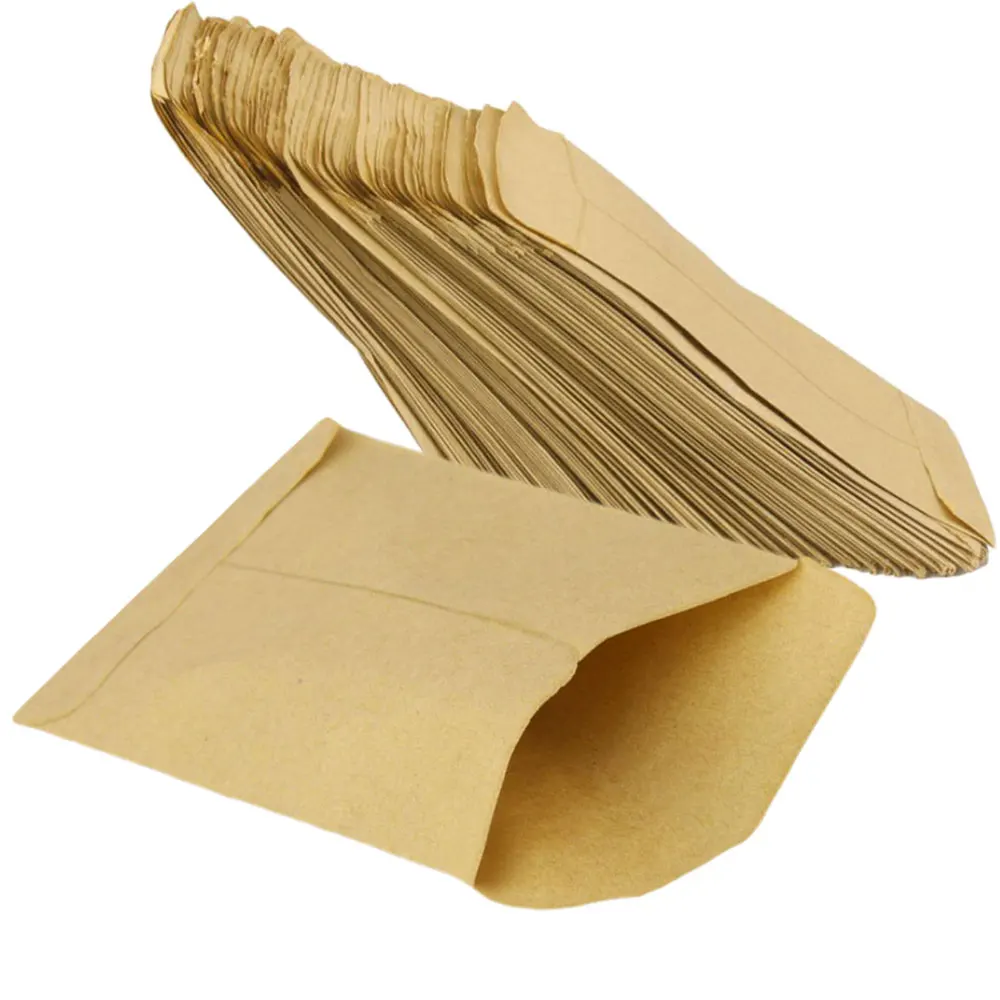 100 kozarcev Tele Papir Darilo Candy Bag Lepilo Prigrizek Kraft Papir za Vreče svate Bife za shranjevanje 6 * 10 cm