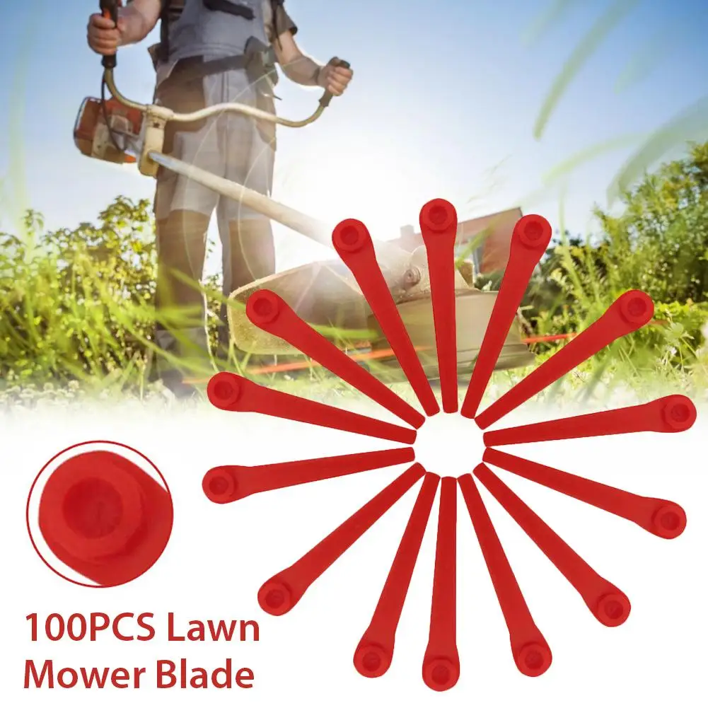 100 KOZARCEV Več Funkcij Rdeča Plastična Obrezovalnik Trave Rezila rezervna Rezila Za Vrt Moč Kosilnice