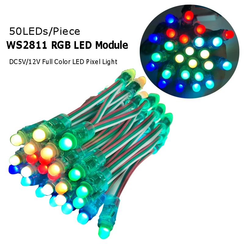 1000 Kos Barvno WS2811 IC RGB Slikovnih pik, LED Modul Svetlobe Super za Dekoracijo Oglaševanje Luči 5 DC12V