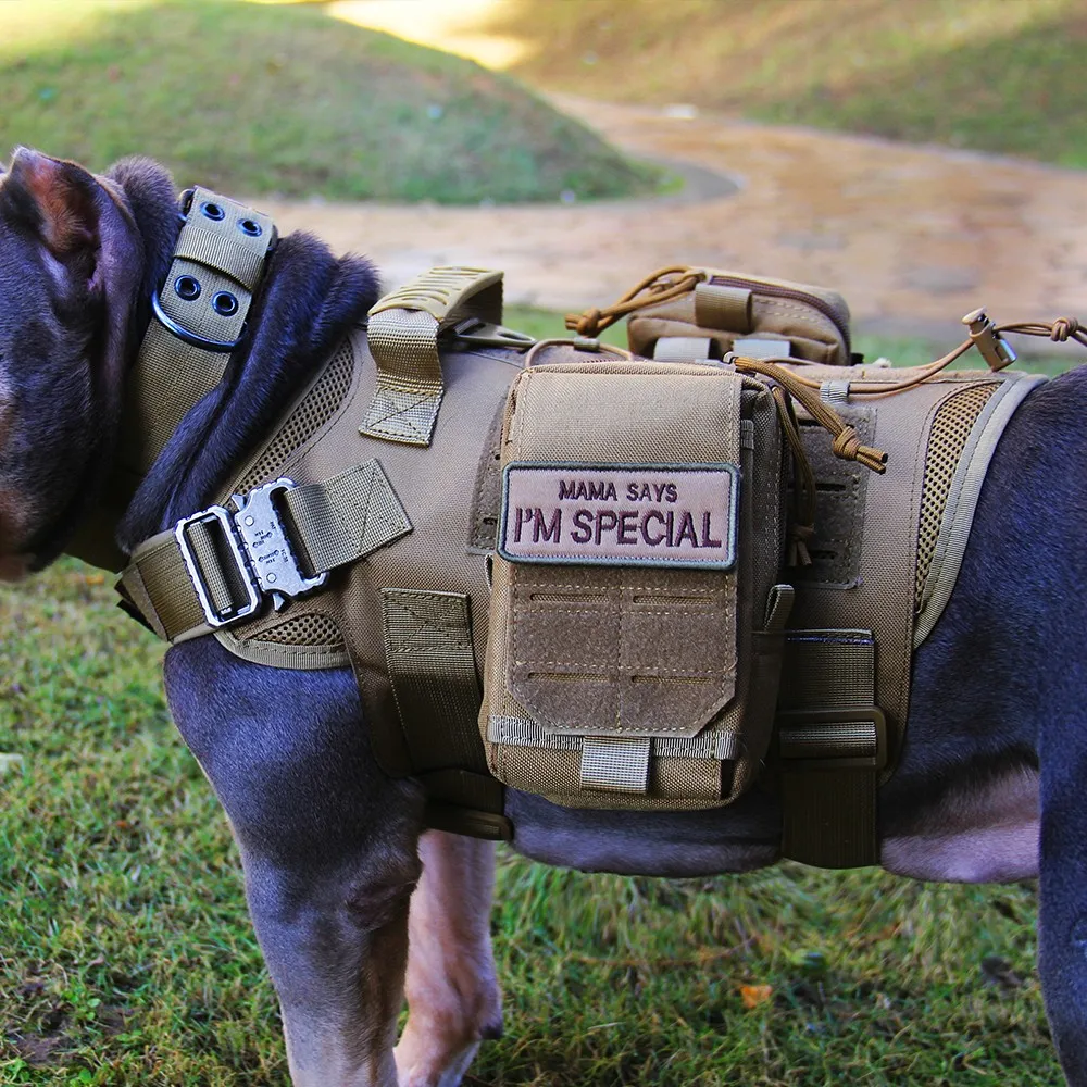 1000D Taktično Pes Telovnik Dihanje Vojaška Oblačila za Pse, Nastavljiv Usposabljanje Lov Molle Pes Telovnik z Molle Taktični Torbica