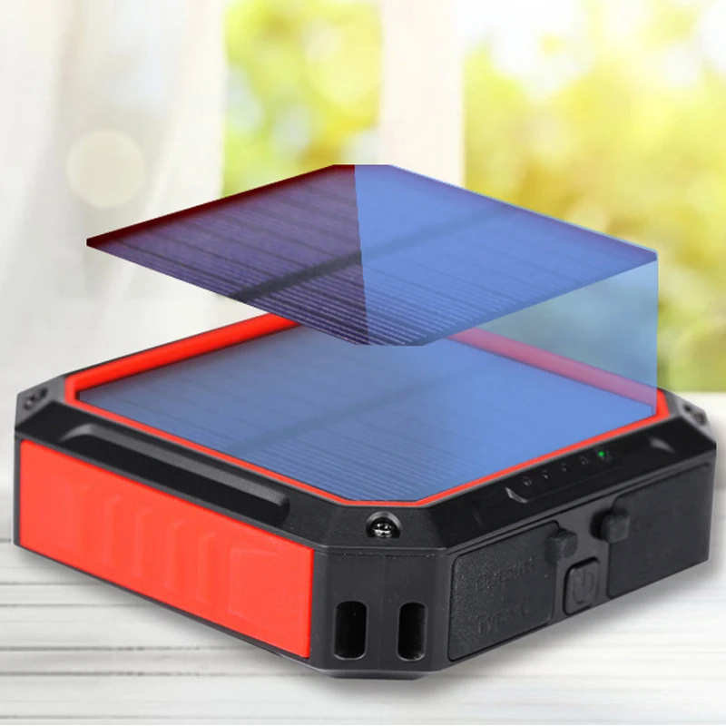 1000mAh Sončne Energije Banke Qi Brezžični Polnilnik Prenosni Potovanja Mobilne Moč Sončne celice, Zunanji Baterijski Paket za iPhone 12 Xiaomi