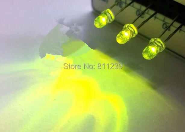 1000pcs 3 mm Rumena Zelena LED-light emitting diode / F3 LED Rumeno Zelene Barve