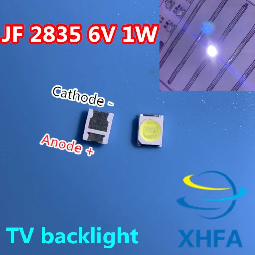 1000PCS JUFEI LED Osvetlitvijo 1210 3528 2835 1W 6V 96LM Cool white LCD Osvetlitev ozadja za TV TV Aplikacijo, 01.JT.2835BPWS2-C