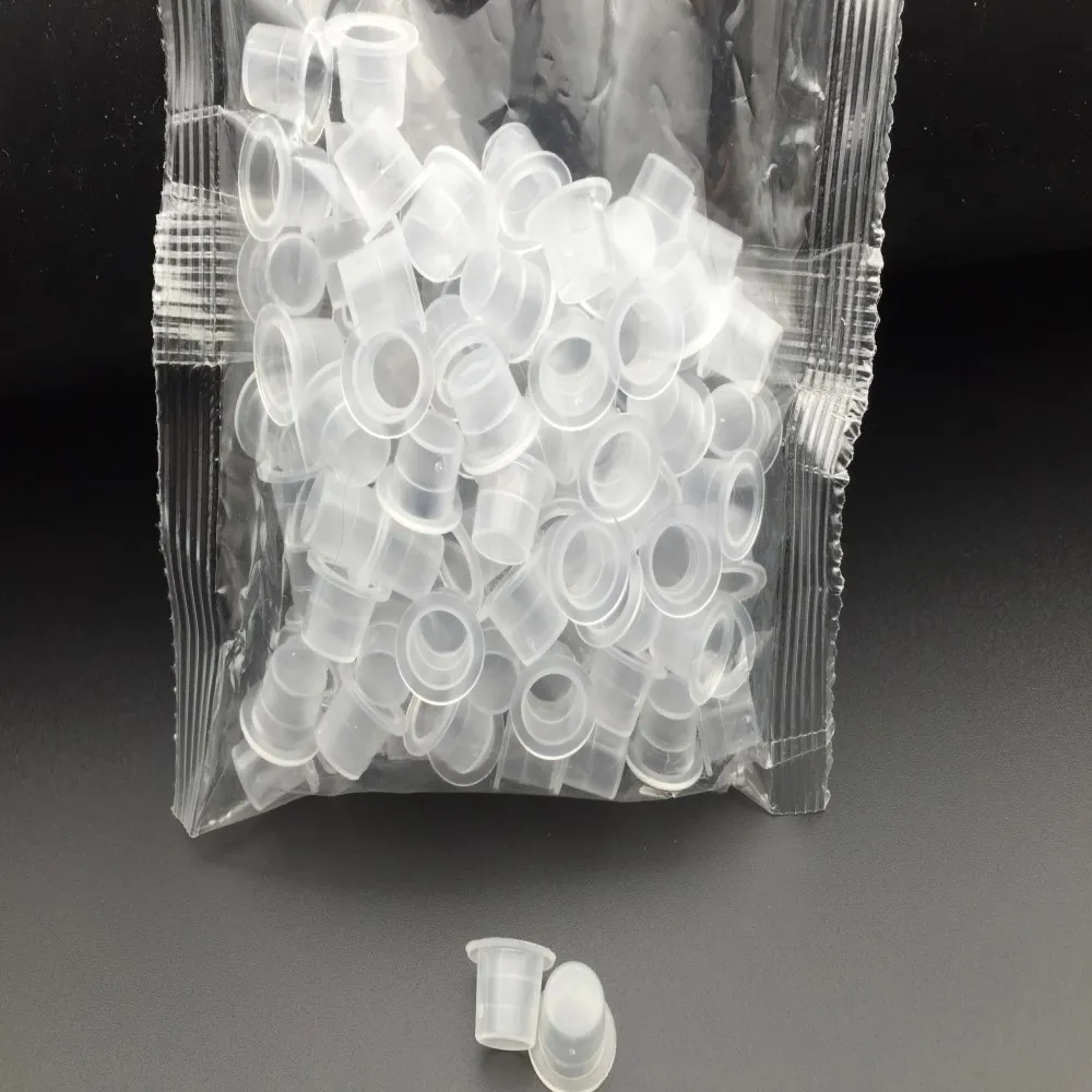 1000Pcs Plastičnih Microblading Tatoo Črnilo Pokal Skp Pigment Jasno Imetnik Posodo S/M/L Za Velikost Igle Nasvet Oprijem Napajanje