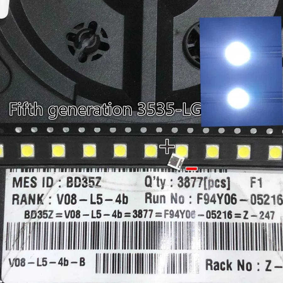 1000PCS ZA LCD TV popravila LG led TV ozadja trakovi luči z light-emitting diode Cool White 3535 SMD LED kroglice 6V