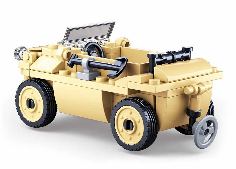 103Pcs Vojaške WW2 Amfibijska Avto Model Opeke Vojsko Vojakov Avto Playmobil DIY gradniki Določa Izobraževalne Igrače za Otroke