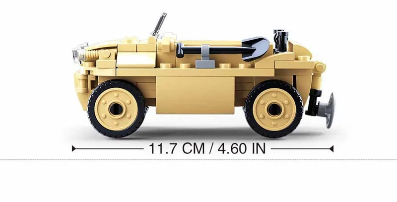 103Pcs Vojaške WW2 Amfibijska Avto Model Opeke Vojsko Vojakov Avto Playmobil DIY gradniki Določa Izobraževalne Igrače za Otroke