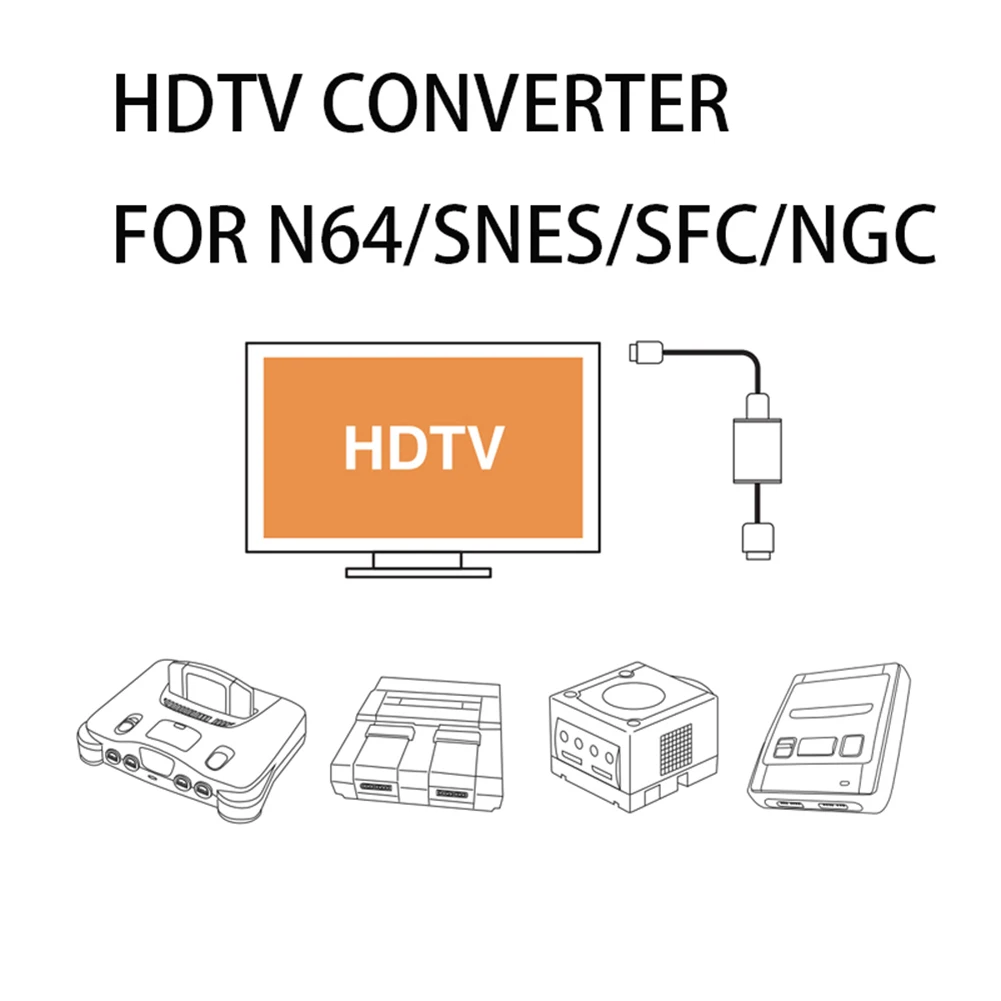 1080P HDMI je združljiv Adapter Pretvornik HD Kabel Za Nintendo 64/SNES/NGC Gamecube Konzole