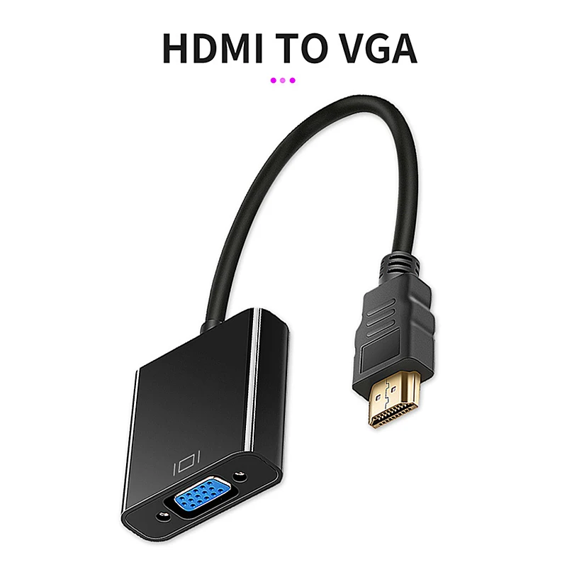 1080P HDMI na VGA Adapter Digitalno Analogni Pretvornik Video Kabel za Xbox PS4 Prenosni RAČUNALNIK Tablični HDTV Polje za Projektor Displayer