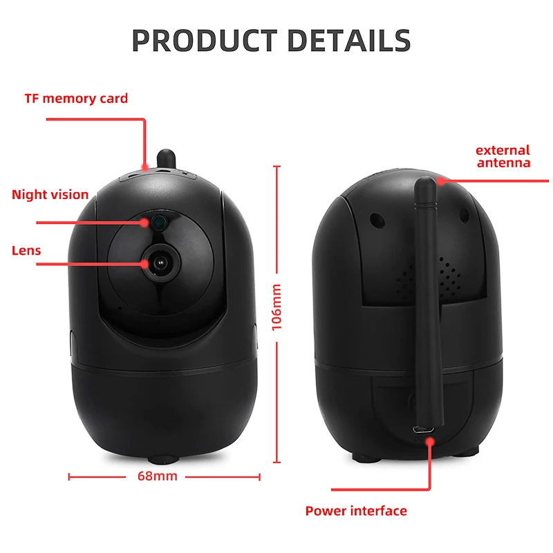 1080P Mini Wifi Kamere za Home Security Smart Auto Tracking Človekovih Nadzor CCTV kamer APP YCC365