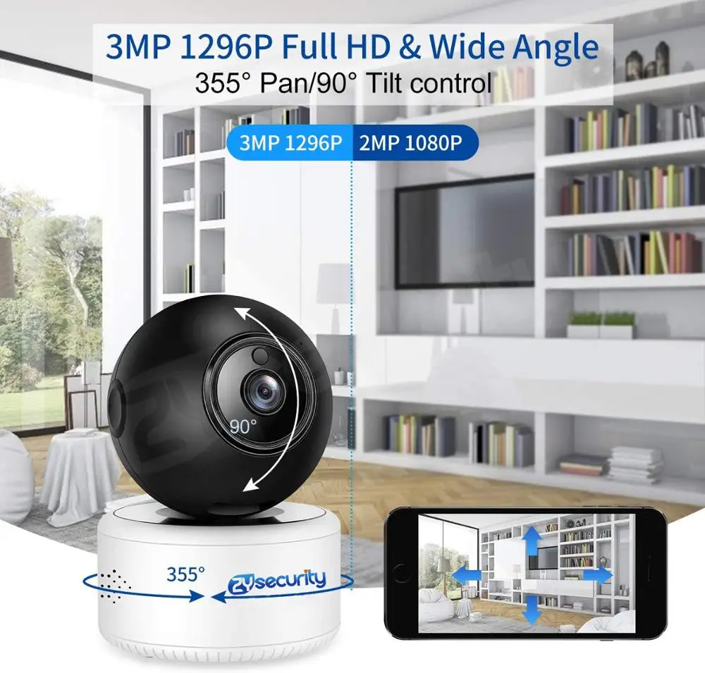 1080P Wifi, Mini PTZ Kamera Brezžična Home Security IP Kamera Samodejno Sledenje v Oblaku SD Pan Tilt Zoom Video nadzorna Kamera