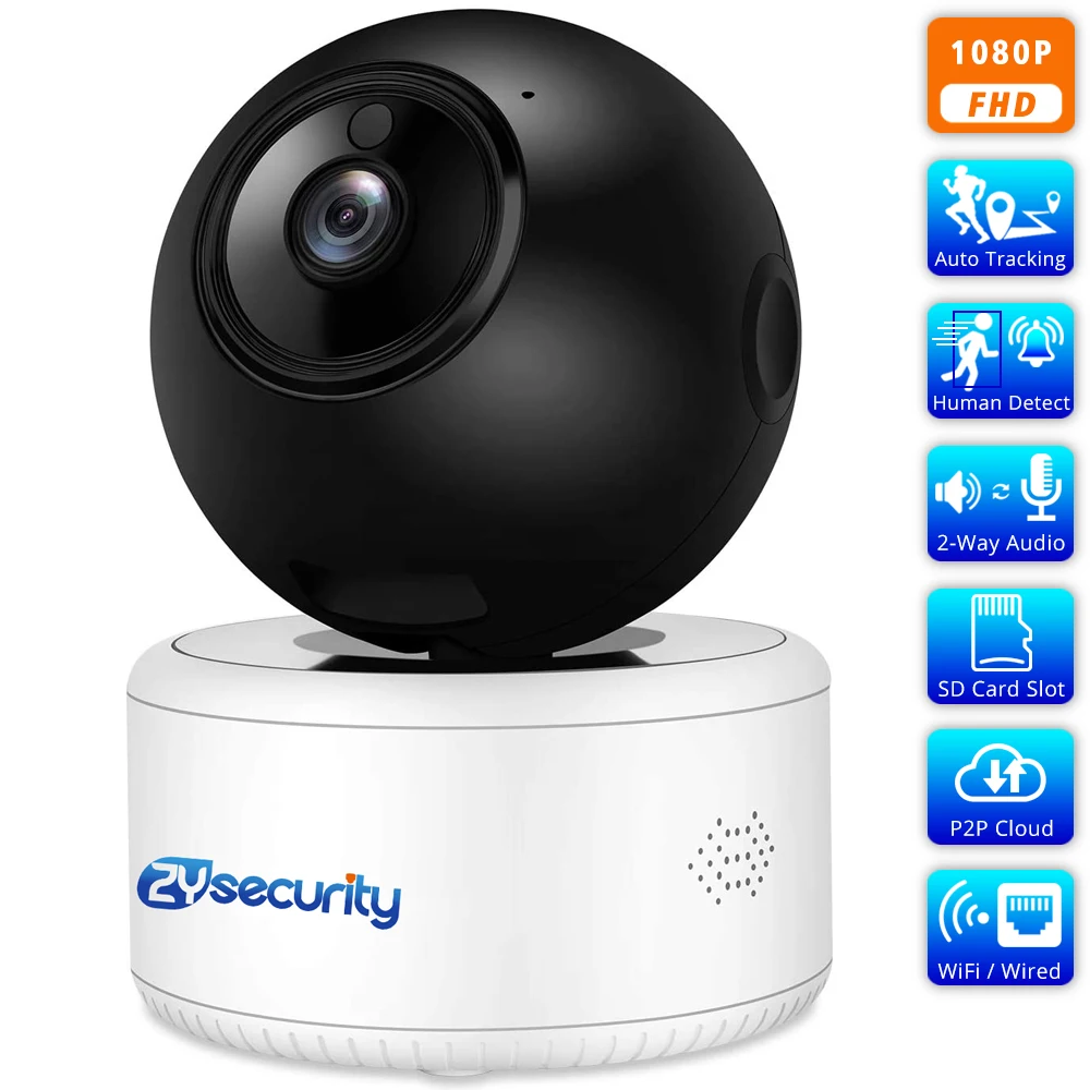 1080P Wifi, Mini PTZ Kamera Brezžična Home Security IP Kamera Samodejno Sledenje v Oblaku SD Pan Tilt Zoom Video nadzorna Kamera