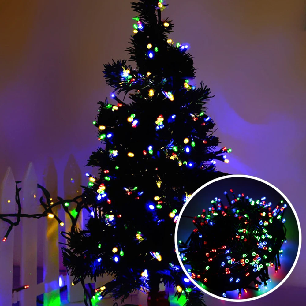 10M 100 LED Niz Garland RGB Božično Drevo Pravljice Luči Luče EU Plug Nepremočljiva Doma Vrtno zabavo na Prostem Počitnice Dekoracijo