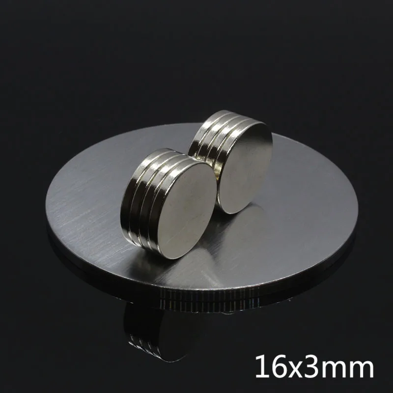 10pcs 16 x 3 mm N40 Super Močnim Neodymium Magneti iz Redkih Zemelj Magnet 16*3 mm Razred Majhen Disk Krog Magneti