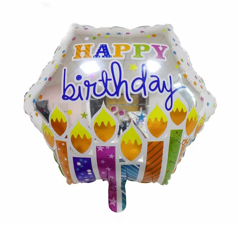 10pcs 18 inch Happy Birthday Folija baloni parcelo Krog Helij balonom, Rojstni dan okraski Otroci igrače Baby Tuš Dobave