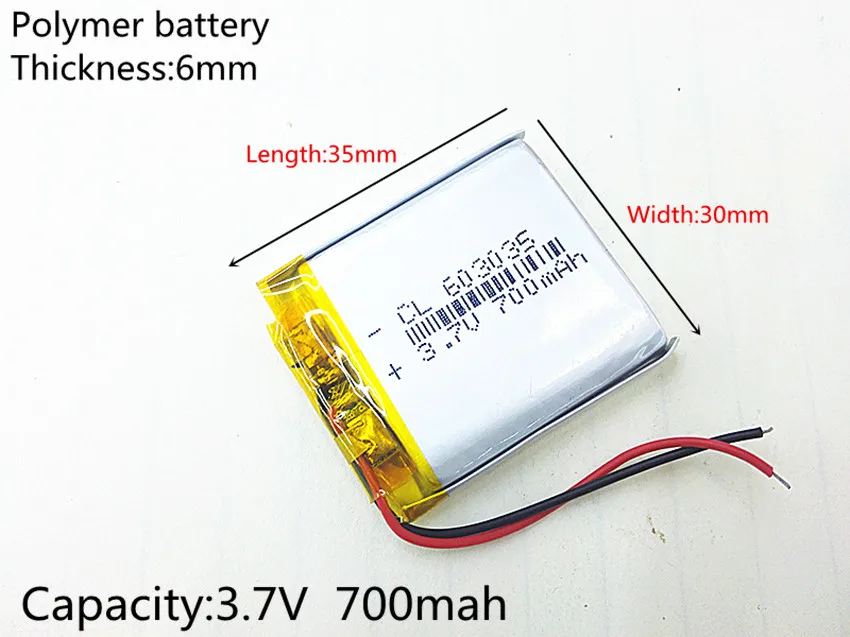 10pcs 3,7 V 700mAh 603035 Litij-Polymer Li-Po baterija li ionska Baterija za Polnjenje celic Za Mp3, MP4 MP5 GPS mobilni bluetooth