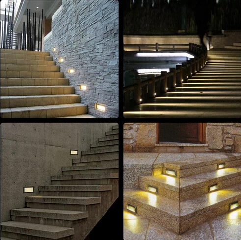 10pcs 3W Alu LED Wall Kotu Svetlobe IP65 Vodotesen led footlight stopnice luči Kvadratnih prostem korak pot luči