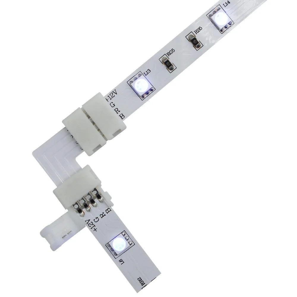 10pcs 4Pin L T + Oblike LED Trak Priključek 8 mm 10 mm Solderless Kotu Priključek Za Sobe vodotesno 2835 5050 RGB LED Trakovi