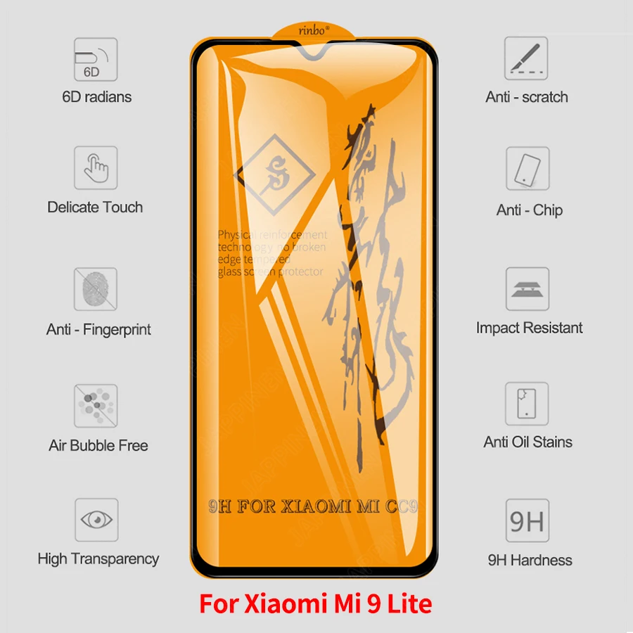 10PCS 6D Kaljeno Steklo za Xiaomi Mi 9T Pro 9 SE Screen Protector za Xiaomi Mi 9 T 8 A2 Lite A1 A2 A3 Mix 3 Pocophone F1