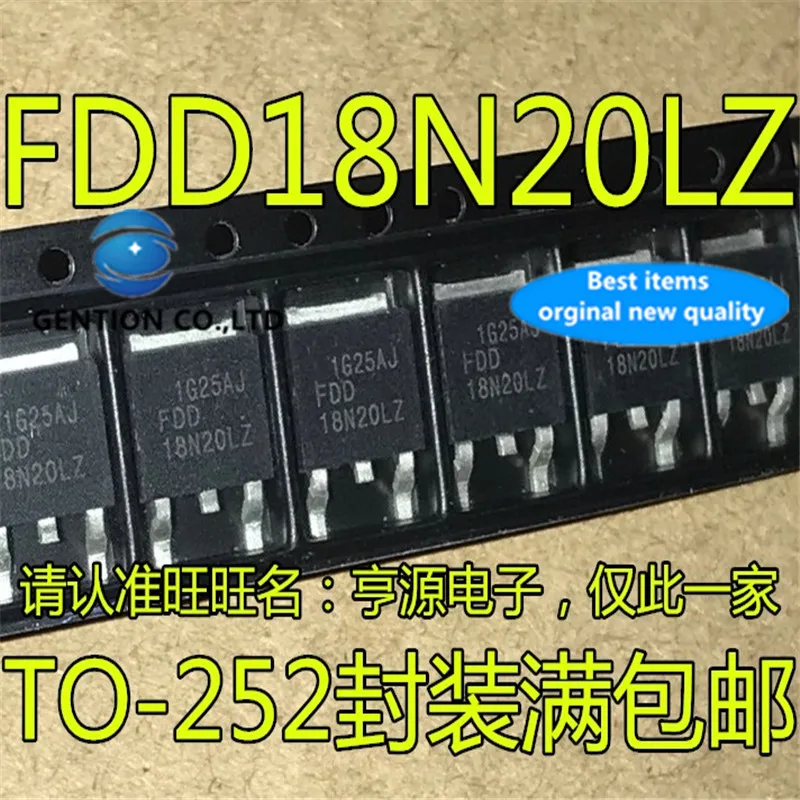 10Pcs FDD18N20LZ 18N20 ZA-252 200V 16A N-kanalni napajanje MOSFET v zalogi novih in izvirnih