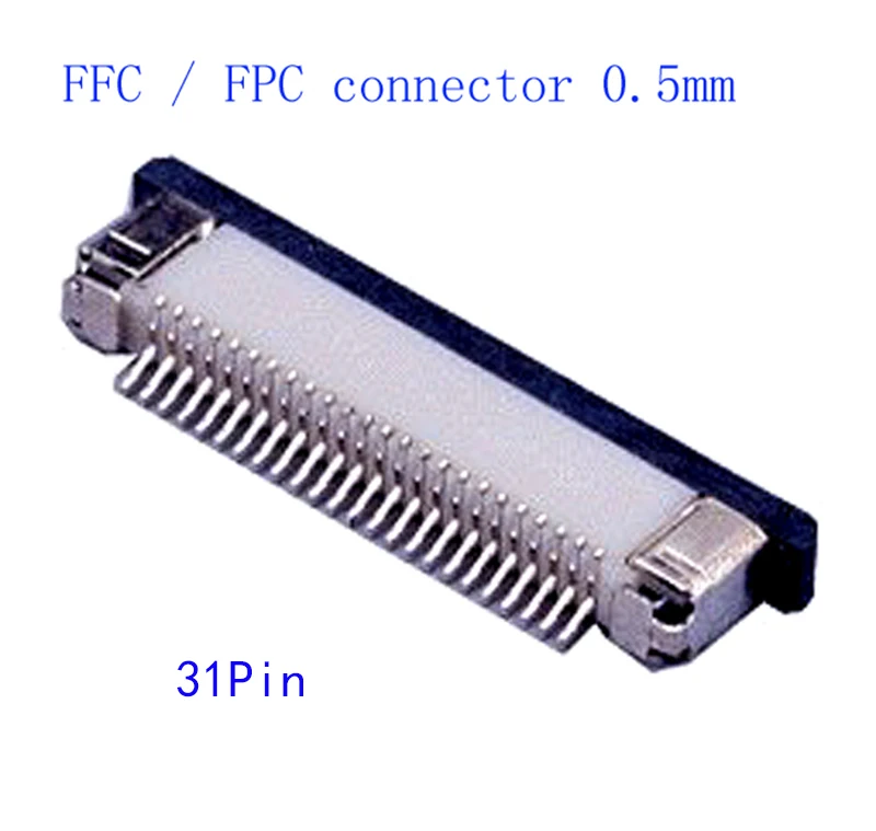 10pcs FFC/FPC priključek 0,5 mm 31Pin Predal Tip Traku Ravno Priključek Zgornje/spodnje Kontaktor