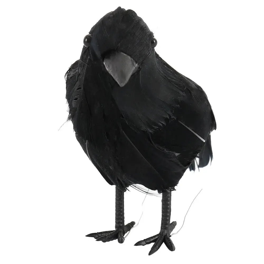 10PCS Halloween Vrana Ponaredek Ptica Igrače Ravens Prop pustna Dekoracija Rekviziti Halloween Dekoracijo MF