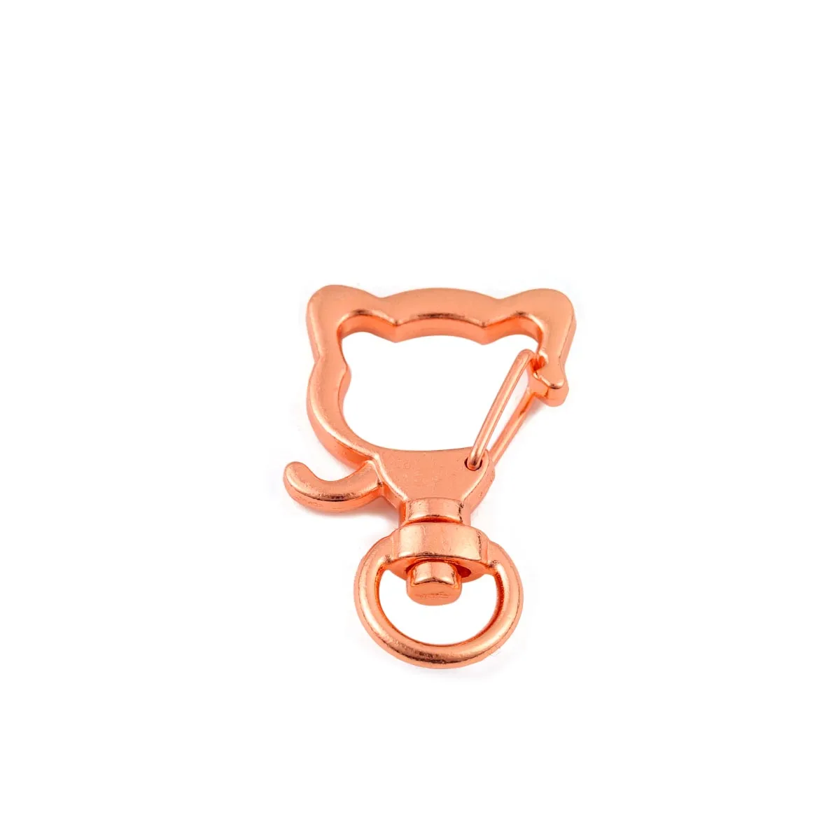 10pcs Kawaii Mačka Muca DIY Pribor Jastog Zaponko Nakit Ugotovitve Ključnih Verige Key Ring keychain Rodij Zlato Debelo