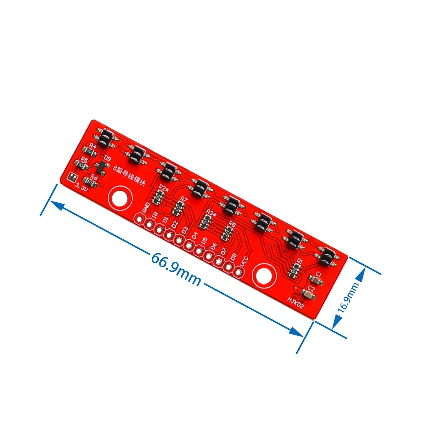 10PCS/LOT Sledenje Modul je Infrardeči Senzor za Zaznavanje Modul DIY Za Arduino 8-Kanalni Ir Detektor Lov Modul 8 bit Senzor