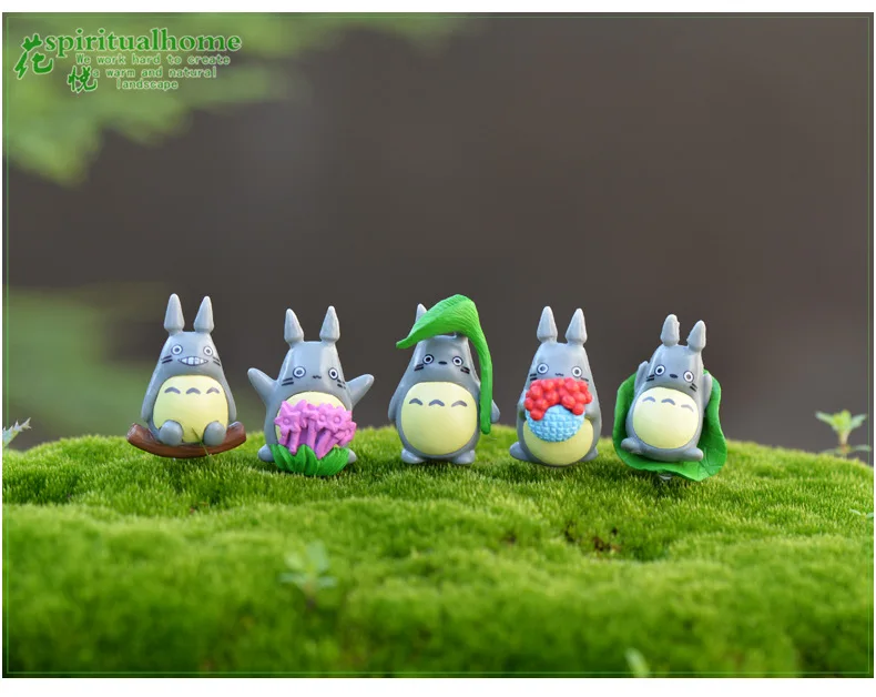 10pcs Majhne Lutke iz Miniaturne Figurice Mikro-pokrajina Totoro Ustvariti Sočna Okras Miniaturni Oprema Doma Dekor